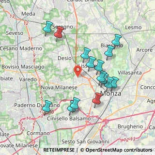 Mappa Via Padova, 20835 Muggiò MB, Italia (3.66867)