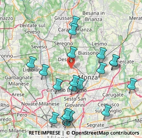 Mappa Via Padova, 20835 Muggiò MB, Italia (8.758)
