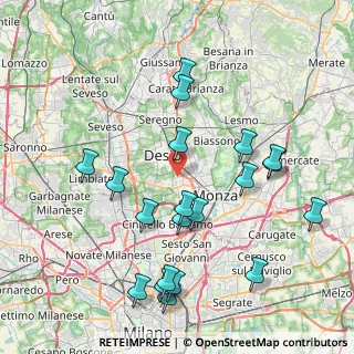 Mappa Via Padova, 20835 Muggiò MB, Italia (8.758)