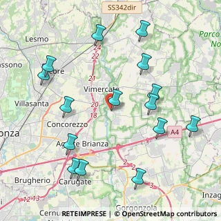 Mappa Via Villa, 20875 Burago di Molgora MB, Italia (4.66133)