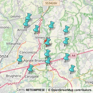 Mappa Via Villa, 20875 Burago di Molgora MB, Italia (4.13077)