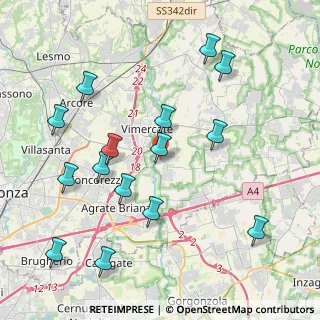 Mappa Via Villa, 20875 Burago di Molgora MB, Italia (4.486)