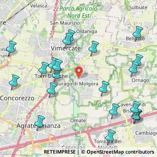 Mappa Via Villa, 20875 Burago di Molgora MB, Italia (2.7055)