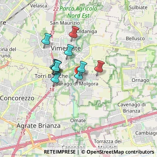 Mappa Via Villa, 20875 Burago di Molgora MB, Italia (1.28545)