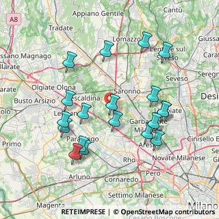 Mappa Via dell'Industria, 21040 Origgio VA, Italia (7.76211)