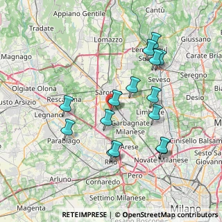 Mappa Via Dante Alighieri, 21042 Caronno Pertusella VA, Italia (7.376)