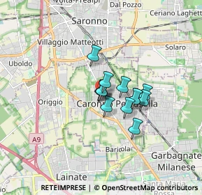 Mappa Via Dante Alighieri, 21042 Caronno Pertusella VA, Italia (0.95846)