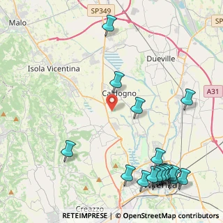 Mappa Via S. Cristoforo, 36030 Costabissara VI, Italia (5.95235)