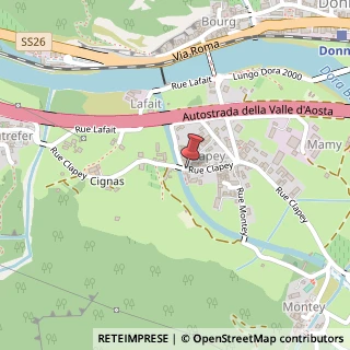 Mappa Via Clapey, 157, 11020 Donnas, Aosta (Valle d'Aosta)