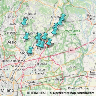Mappa Via Fratelli Cervi, 20875 Burago di Molgora MB, Italia (5.62214)