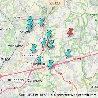 Mappa Via Fratelli Cervi, 20875 Burago di Molgora MB, Italia (3.32833)