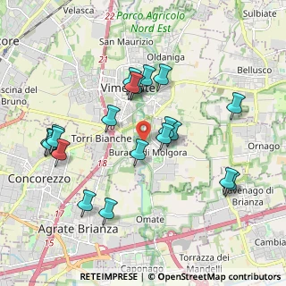 Mappa Via Fratelli Cervi, 20875 Burago di Molgora MB, Italia (1.9685)