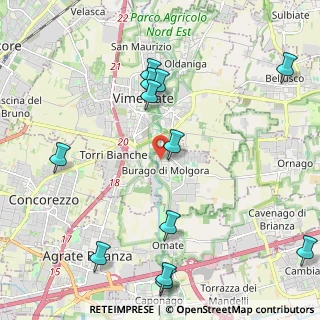 Mappa Via Fratelli Cervi, 20875 Burago di Molgora MB, Italia (2.59333)