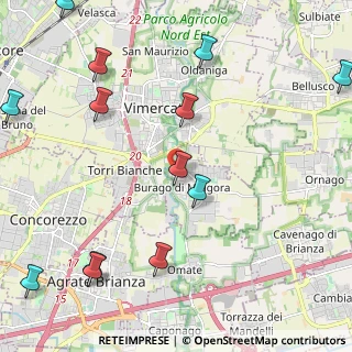 Mappa Via Fratelli Cervi, 20875 Burago di Molgora MB, Italia (3.05357)