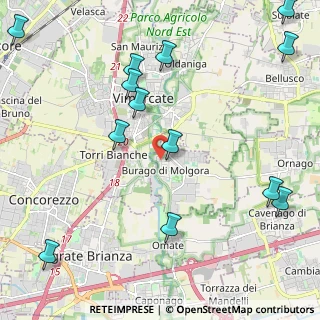 Mappa Via Fratelli Cervi, 20875 Burago di Molgora MB, Italia (2.78538)