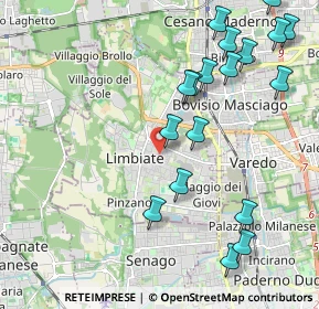 Mappa 20051 Limbiate MB, Italia (2.42611)