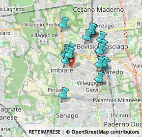 Mappa 20051 Limbiate MB, Italia (1.332)