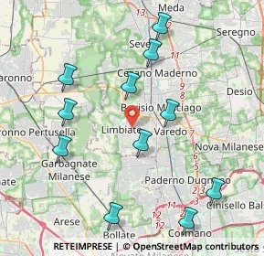 Mappa 20051 Limbiate MB, Italia (4.30909)