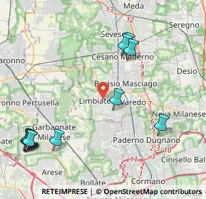 Mappa 20051 Limbiate MB, Italia (5.36417)