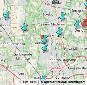 Mappa 20051 Limbiate MB, Italia (6.01786)