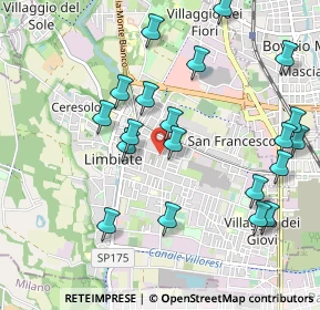 Mappa 20051 Limbiate MB, Italia (1.078)