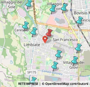 Mappa 20051 Limbiate MB, Italia (1.245)