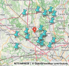 Mappa Via Arno, 21042 Caronno Pertusella VA, Italia (7.40667)
