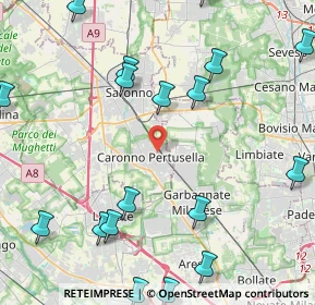 Mappa Via Arno, 21042 Caronno Pertusella VA, Italia (5.879)