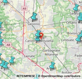 Mappa Via Arno, 21042 Caronno Pertusella VA, Italia (7.018)