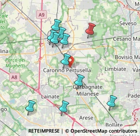 Mappa Via Arno, 21042 Caronno Pertusella VA, Italia (3.78455)