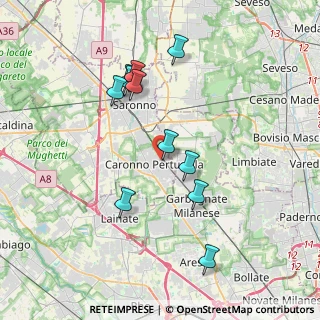 Mappa Via Arno, 21042 Caronno Pertusella VA, Italia (3.60455)