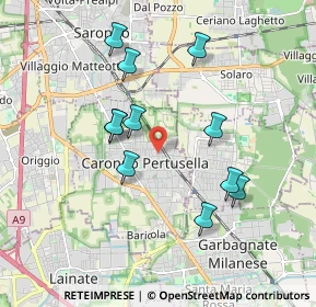 Mappa Via Arno, 21042 Caronno Pertusella VA, Italia (1.73091)