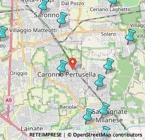 Mappa Via Arno, 21042 Caronno Pertusella VA, Italia (2.86182)