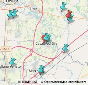 Mappa Via Guglielmo Marconi, 31032 Casale Sul Sile TV, Italia (4.99727)