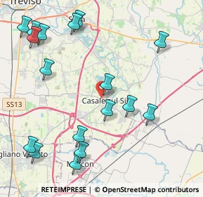 Mappa Via Guglielmo Marconi, 31032 Casale Sul Sile TV, Italia (5.10765)