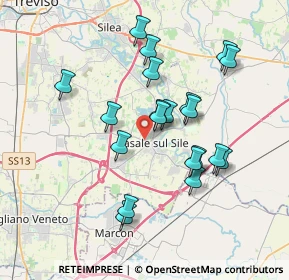 Mappa Via Guglielmo Marconi, 31032 Casale Sul Sile TV, Italia (3.3515)