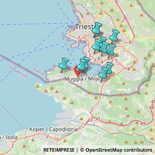 Mappa Via di Pianezzi, 34015 Muggia TS, Italia (3.14667)