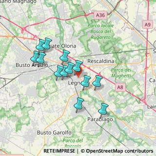 Mappa Via Felice Musazzi, 20025 Legnano MI, Italia (3.08462)
