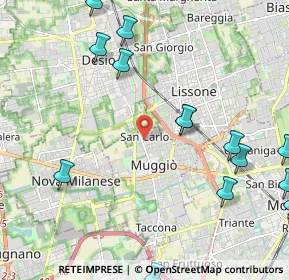 Mappa Via Redipuglia, 20835 Muggiò MB, Italia (2.89467)