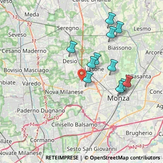 Mappa Via Redipuglia, 20835 Muggiò MB, Italia (3.61364)