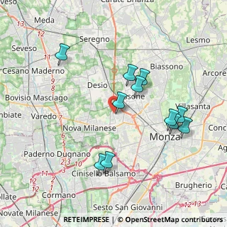 Mappa Via Redipuglia, 20835 Muggiò MB, Italia (3.72636)