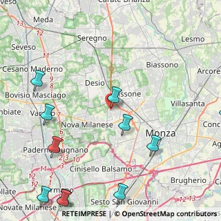 Mappa Via Vittorio Veneto, 20835 Muggiò MB, Italia (6.10909)