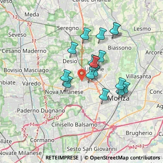 Mappa Via Redipuglia, 20835 Muggiò MB, Italia (3.07188)