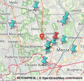 Mappa Via Redipuglia, 20835 Muggiò MB, Italia (3.93667)