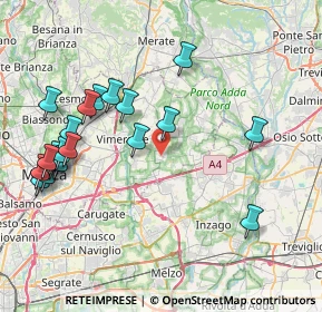 Mappa Via I Maggio, 20876 Ornago MB, Italia (8.9945)