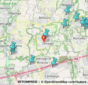 Mappa Via I Maggio, 20876 Ornago MB, Italia (2.78273)
