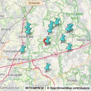 Mappa Via I Maggio, 20876 Ornago MB, Italia (3.705)