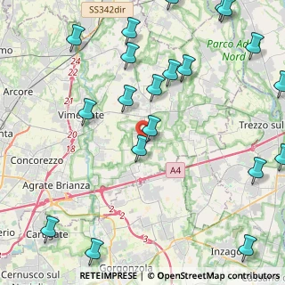 Mappa Via I Maggio, 20876 Ornago MB, Italia (5.9105)