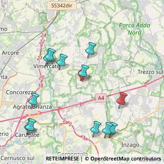 Mappa Via I Maggio, 20876 Ornago MB, Italia (4.92)