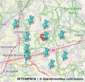 Mappa Via I Maggio, 20876 Ornago MB, Italia (3.66)